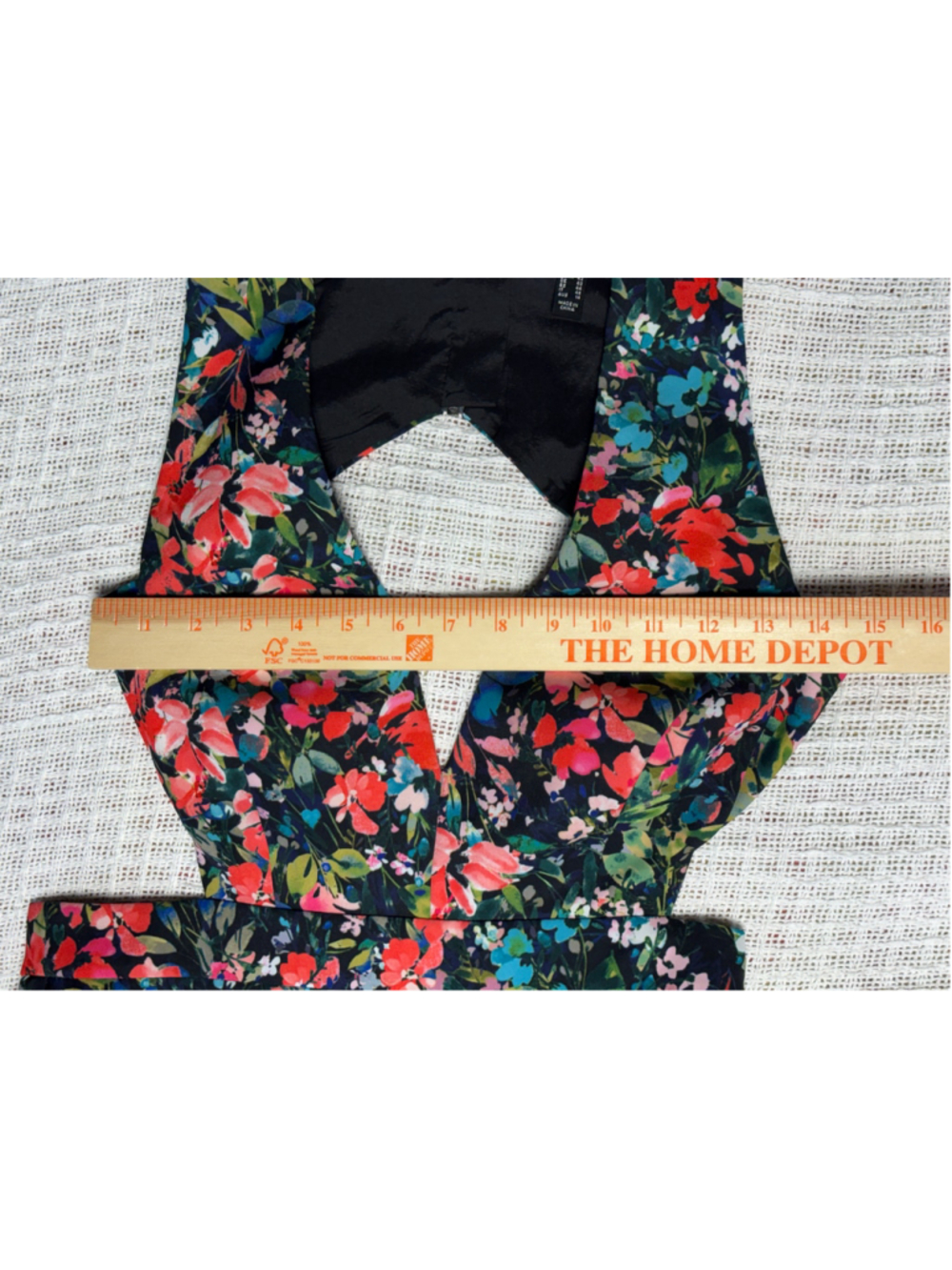 Aidan Mattox Floral Plunging V-Neck Open-Back Wide Leg Jumpsuit Size 10 EUC - Picture 7 of 10